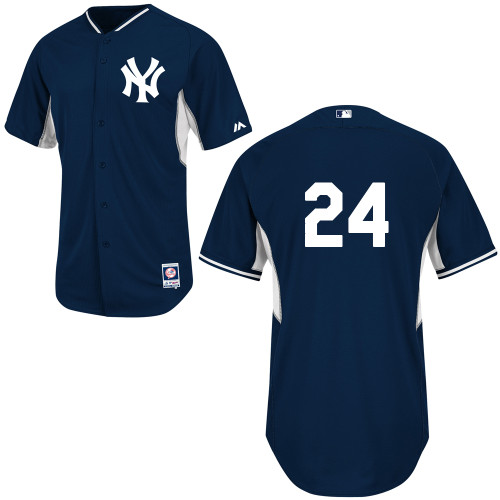 Chris Young #24 mlb Jersey-New York Yankees Women's Authentic Navy Cool Base BP Baseball Jersey